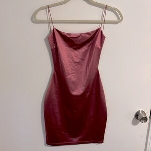 Windsor dusty rose satin/silky dress. Size small. Open back